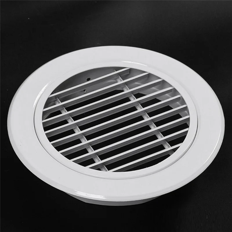 

LUCK-For 200Mm Aluminum Alloy Louver Vent Grill Cover Round Single Layer Louver Windproof/Rainproof Linear Louver Air Outlet Dur