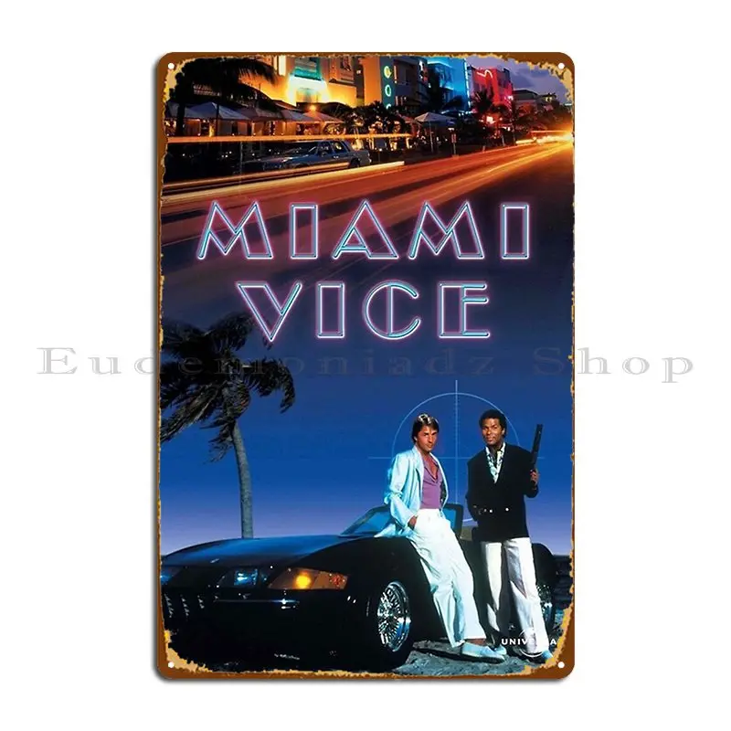 Miami Vice 2006 Metal Plaque Club Club Wall Decor Create Cinema Tin Sign Poster