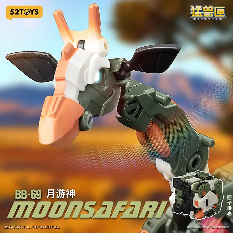 Venda quente genuíno 52 brinquedos caixa de besta série moonsafari girafa transformando brinquedo modelo acabado mecha aniversário presente natal em estoque