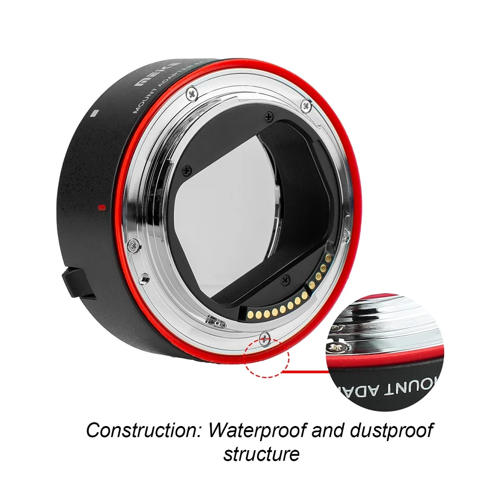 Meike AF Auto Focus Lens adapter Ring for Canon EF / EF-S Mount lens to Canon EOS R R5 R6 R7 R10 R6 mark ii RP C70 and RED Komod