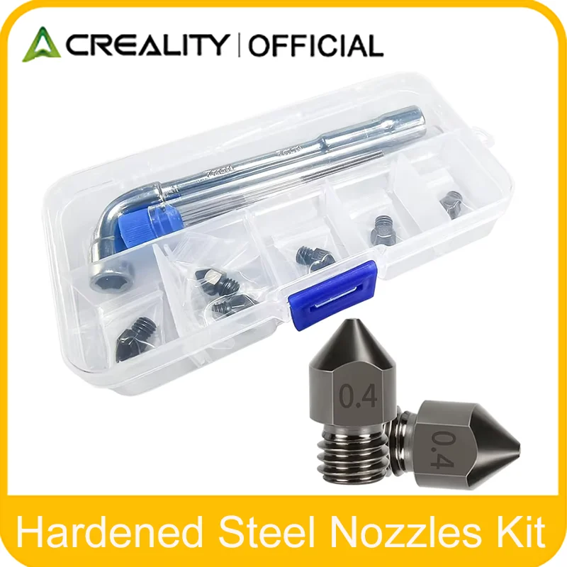 

Creality MK8 Nozzles Hardened Steel 3D Printer Extruders Nozzles with DIY Tools and Box for CR-8/CR 10 /Ender 3/Ender 5