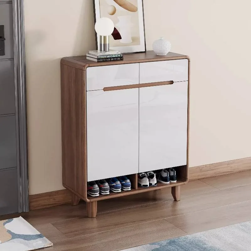 تصميم الحديثة الشمال خزانة خذاء النمط الآسيوي ضيق غرفة المعيشة خزانة خذاء تخزين خشبي Szafka Na Buty أثاث المنزل #6