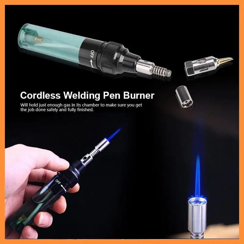 1300 Celsius Butane 4 In 1 Portable Soldering Iron Set Welding Pen Burner Blow Torch Gas Soldering Iron Cordless Butane Tip Tool