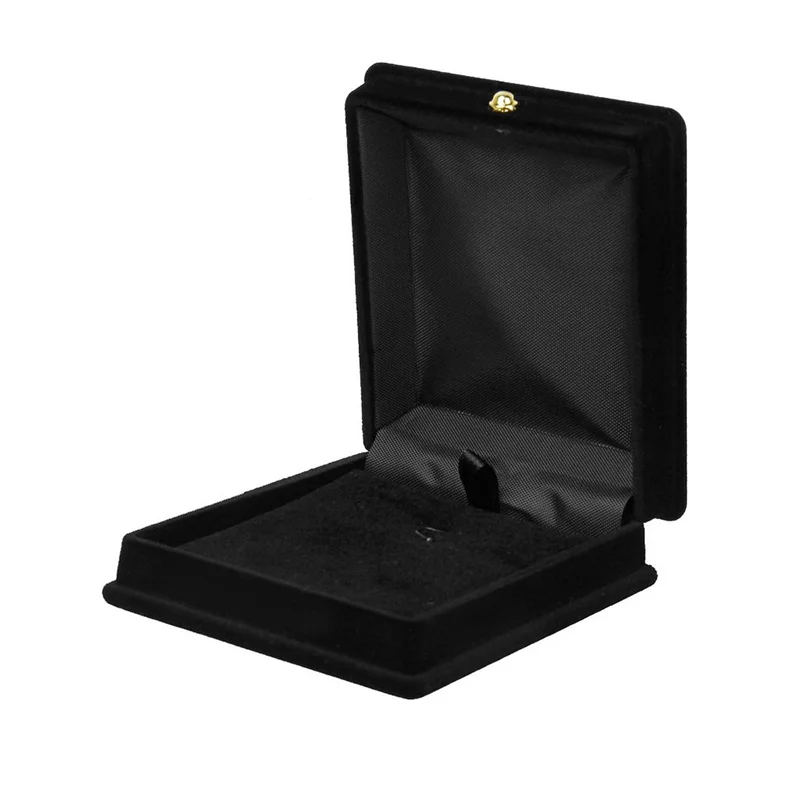 

1 X Velvet Necklace Chain Jewelry Display Storage Box Gift Case Holder Organizer---Black
