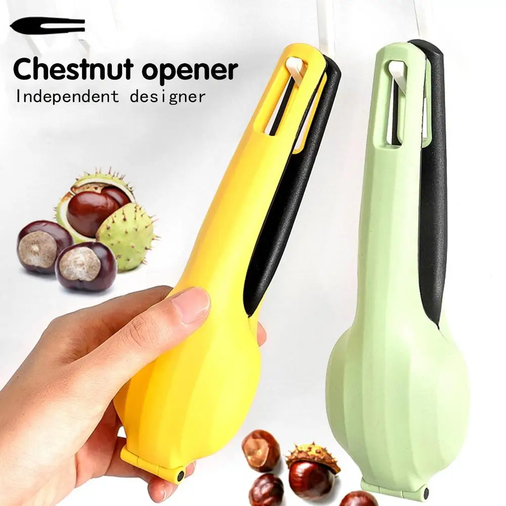 Máquina de castañas abierta, accesorios de cocina, abridor de galletas de castañas de acero 430, cortador de vaina, Clip para nueces, alicates para nueces, herramienta