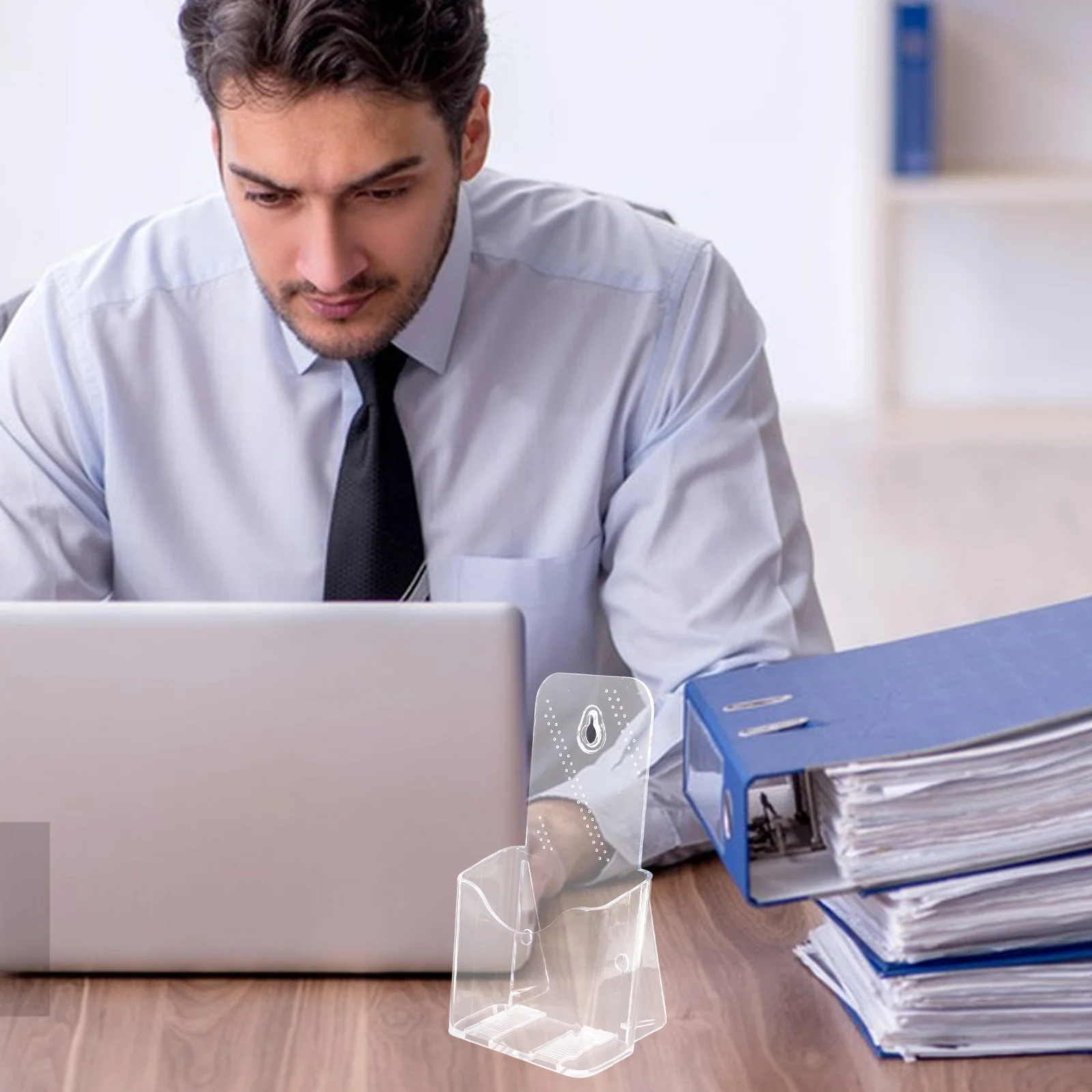 

6Pcs Acrylic Desktop Literature Holders Clear Brochure Display Stands Multifunctional Organizer for Flyers Catalogs Magazines