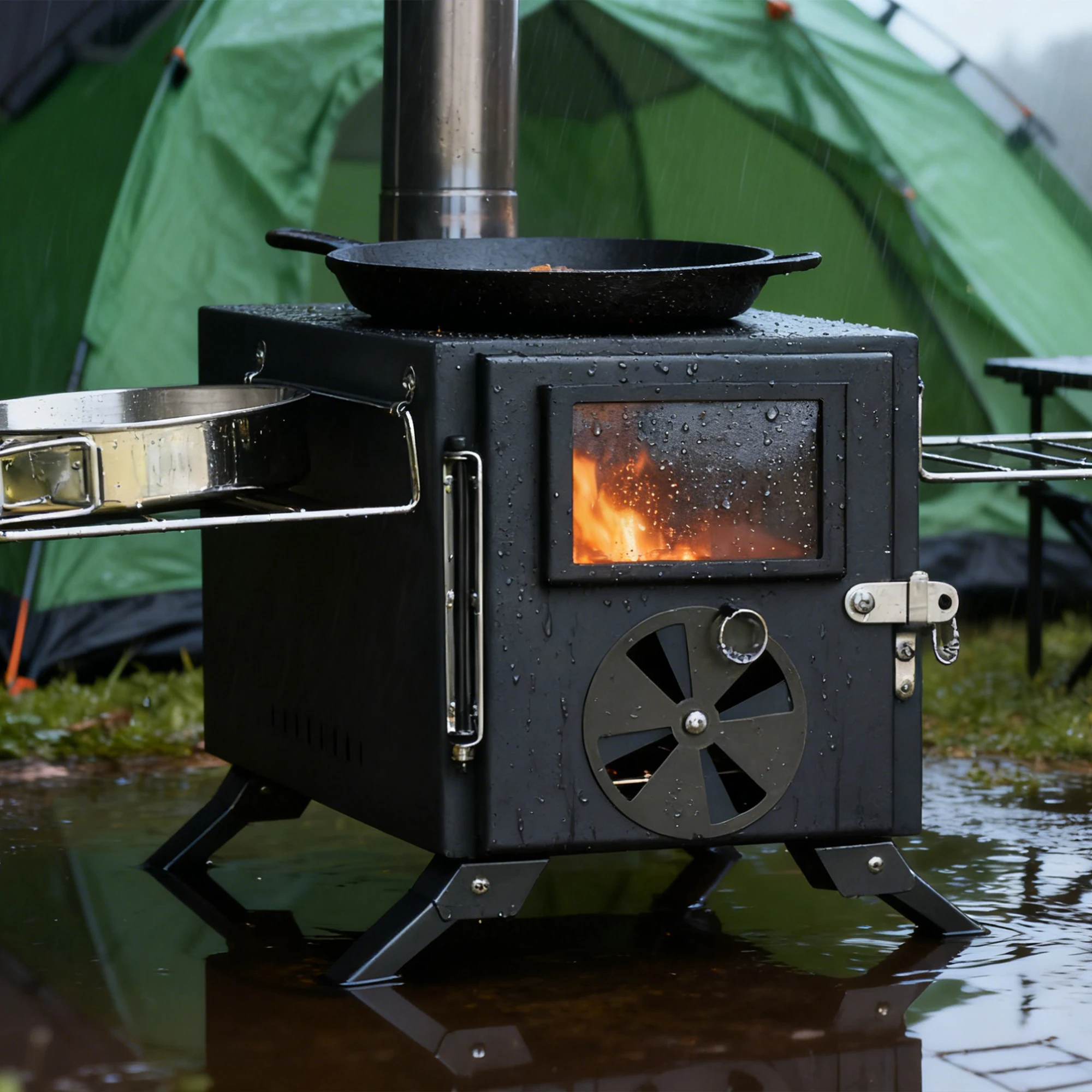 

Fashionable Design Hiking Wood Stove Camping Tent Barbecue Stove Outdoor Wood Stove