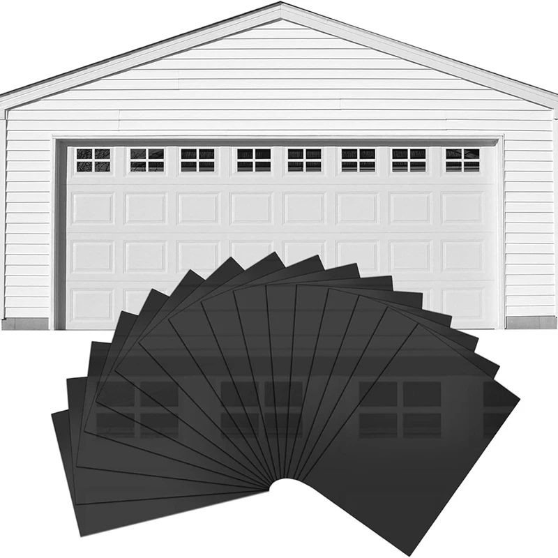 

Hot Magnetic Garage Door Window Glossy Magnetic Decorative Magnetic Garage Door Decorative Hardware 6X4 Inches 16PCS