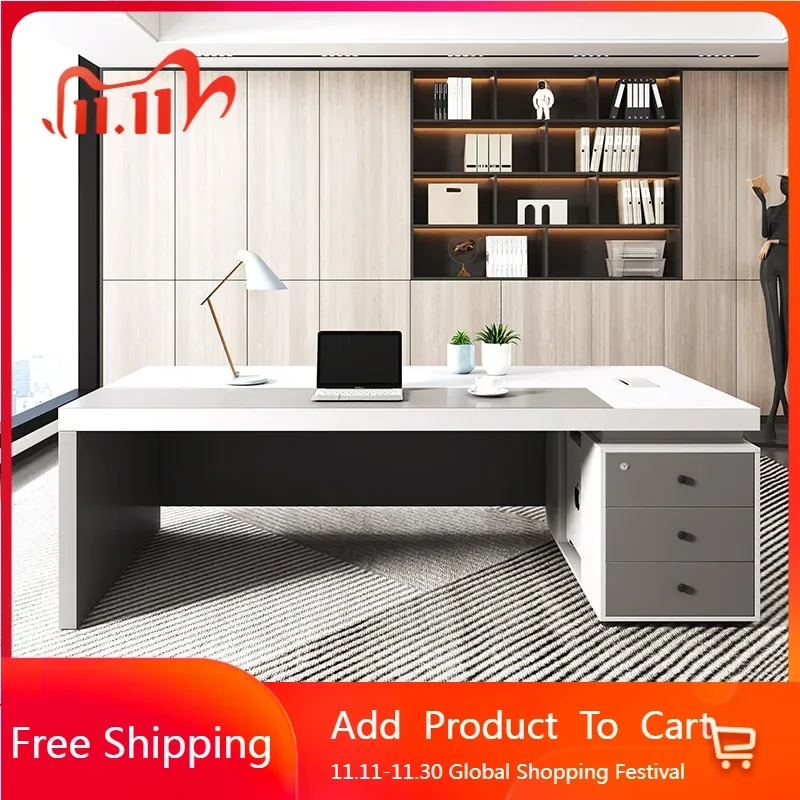 

Белый кабинетный офисный стол, деревянный современный компьютерный офисный стол для руководителей, дизайн для хранения конференций, модная мебель Tavolo