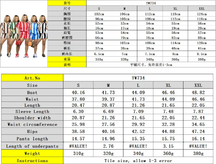 Damenbekleidung, modisch, gestreift, langärmelig, Polo-Ausschnitt, T-Shirt und Shorts, 2022, Frühling, Sommer, 2-teiliges Set, Trainingsanzug – Detail 1