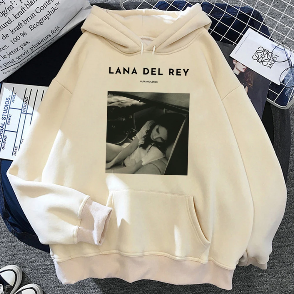 2024 Lana Del Rey Hoodies Man 90s Kawaii Anime Sweatshirt Long Sleeves Crewneck Comfortable Fleece Warm Streetwear Clothing