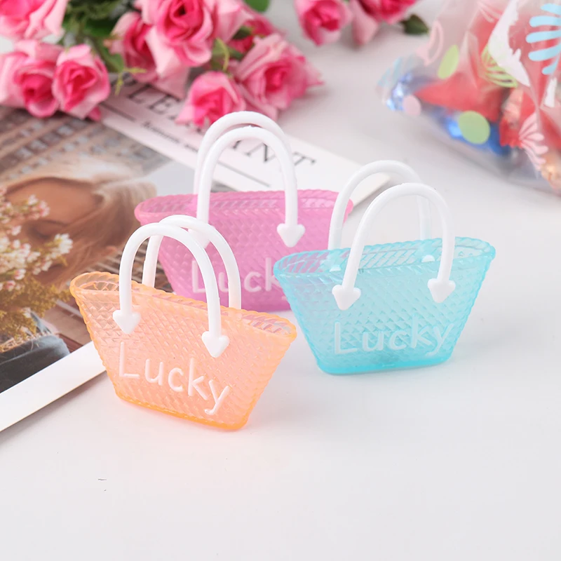 

3Pcs Colorful Doll Bag Accessories Doll Toy Decors Girl Playing House Toys Doll Dressing Parts Kids Party Favors Color Random