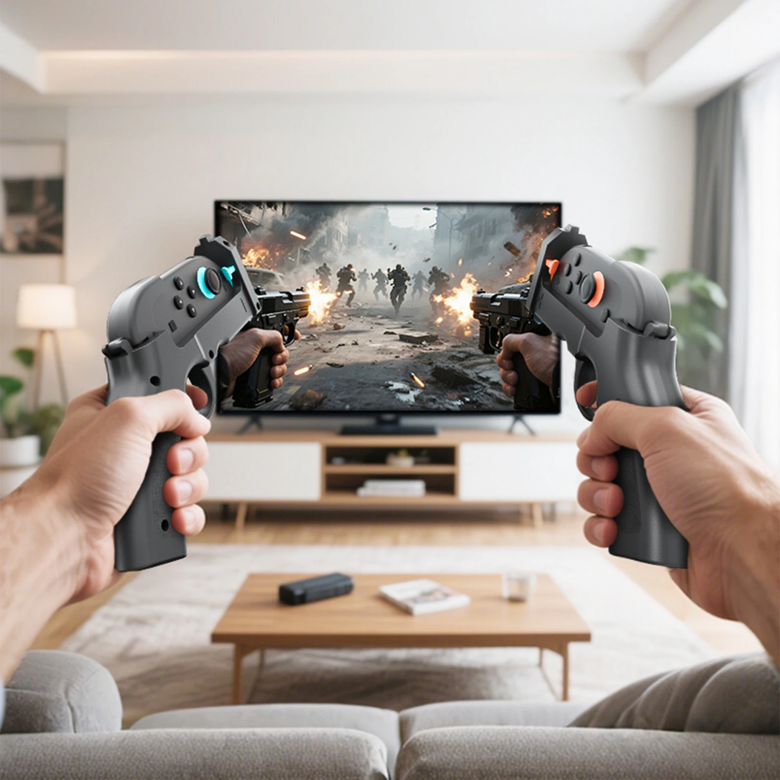 Schießspiel-Pistolen-Griff, Waffenform-Handgriff für Nintendo Switch2 für Joy-Con Controller