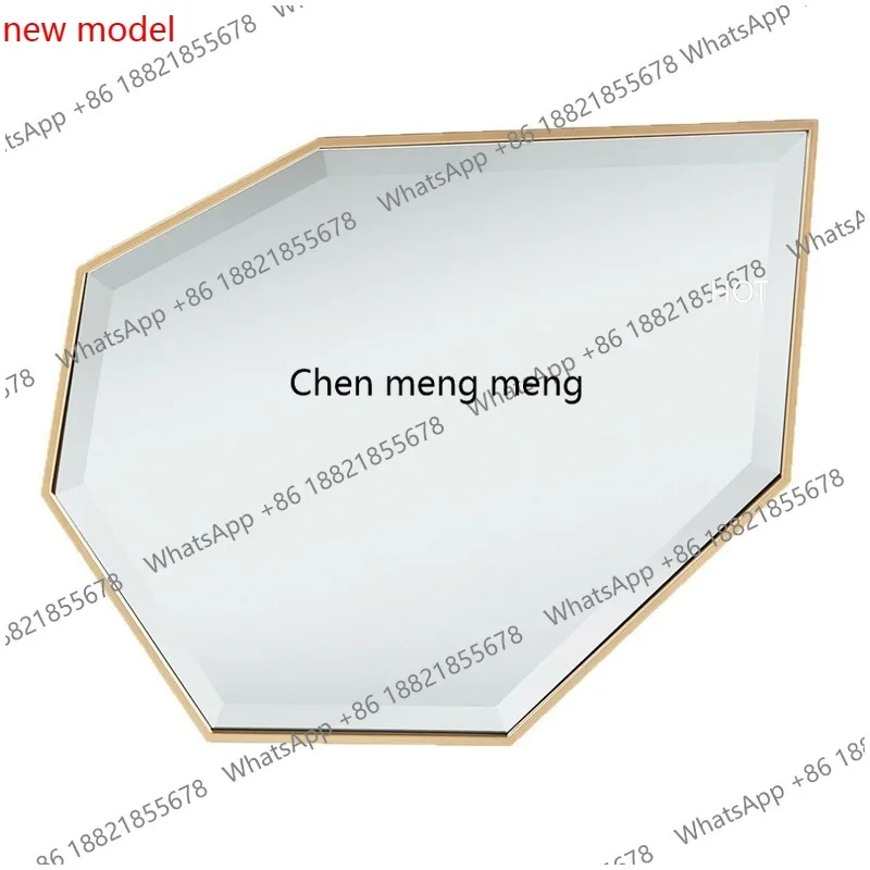 Retro minimalist, wall-mounted bathroom, hotel home decoration mirror, retro color makeup mirror