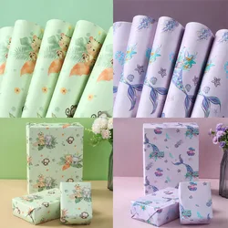 Syrenka DIY papier do pakowania prezentów syrena dekoracje na przyjęcie urodzinowe dzieci zwierzę z dżungli przyjęcie Baby Shower dekoracja opakowanie na prezent ślubna