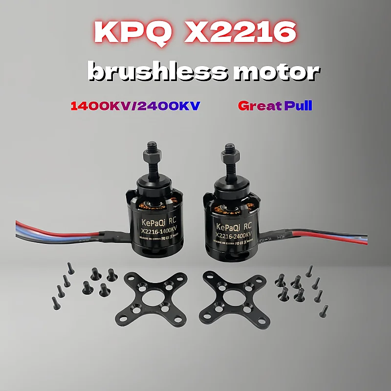KPQ X2216 moteur sans balais à grande traction de haute qualité pour avions modèles RC 1400KV 2400KV Applications d'avion 3D