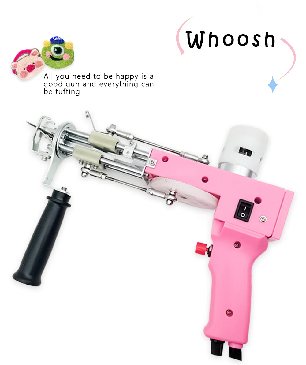 Upgraded Tufting Gun 2 in 1 Cut Loop Pile DIY Tools Electric Carpet Tapis Weaving Tufting Gun Weaving Flocking Rug Machine