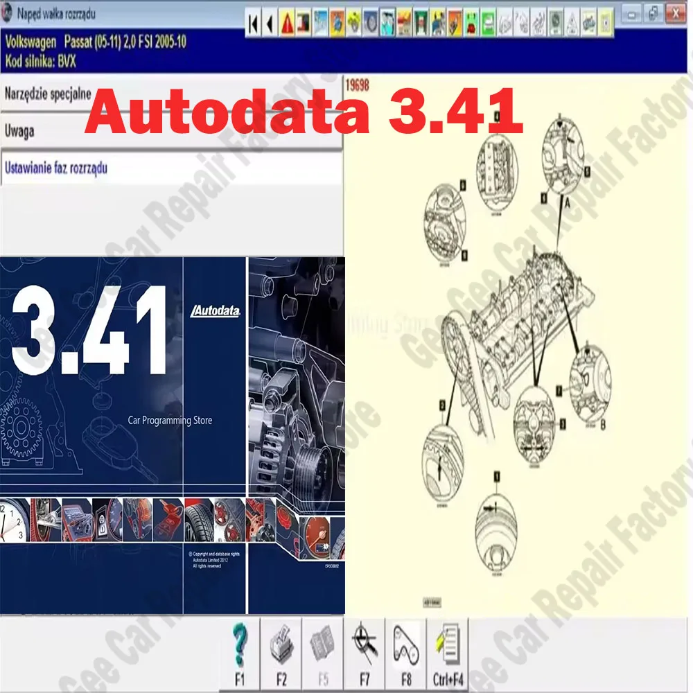Auto Car Repair diagnosis Software Autodata 3.41 obd2 scanner Car accessories Tool Polish Language wiring diagrams data Autodata