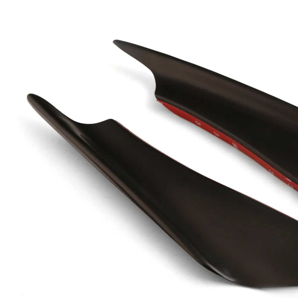 

4pc Rear Lip Wrap Angle Splitters Car Bumper Cover Universal Fit Black Custom Racing Look Auto Exterior Parts For Most