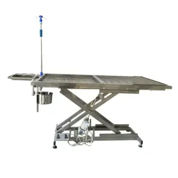 Roundfin Animal Disposal Dissection Pet Operating Table Hand Push Medical Table Pet Grooming Table