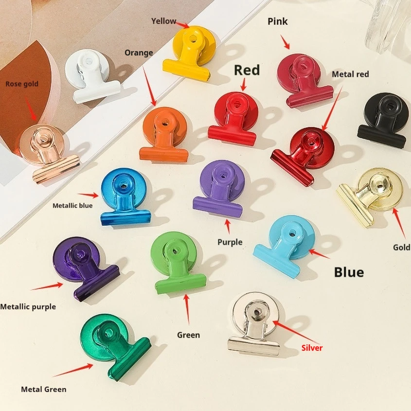 5pcs/10pcs Round Magnetic Clip Note Clip Metal Magnet Clip Hand Ledger Magnet Clip Magnet Stone Clip Magnetic Clip