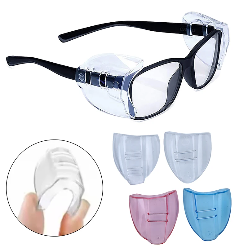 New 1 Pair Universal Safety Eye Glasses Side  Clear Eye Flexible Glasses Safe Protection Side Cover Eyeglasses Goggles