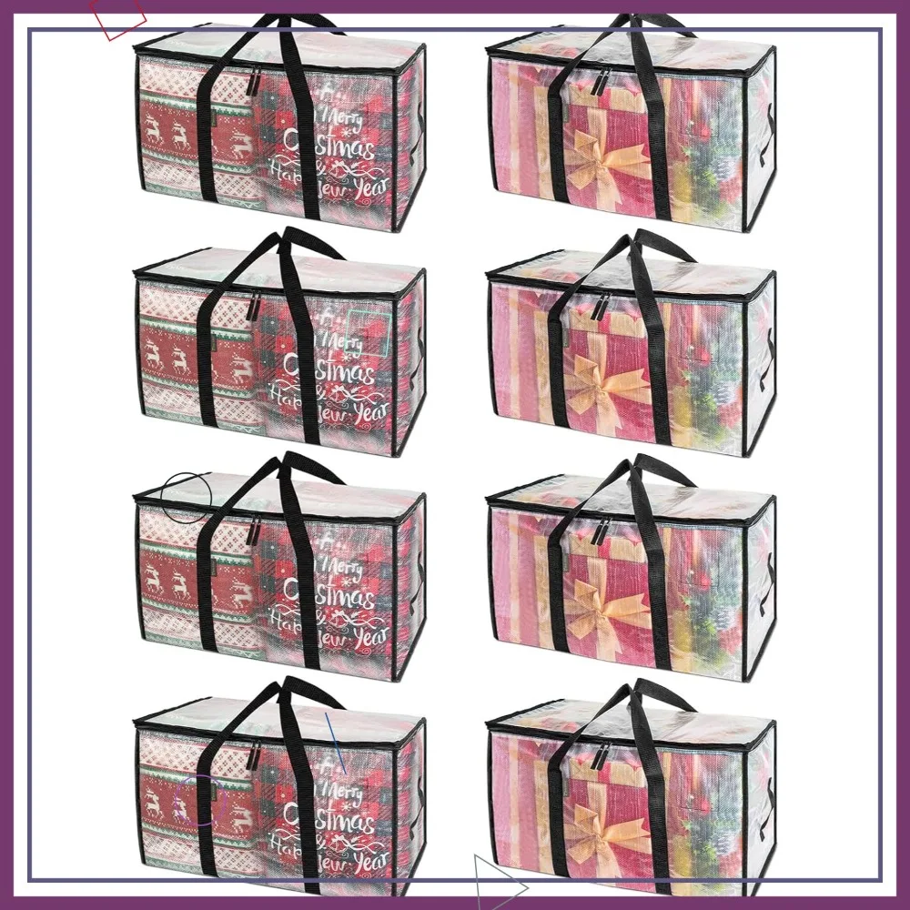 

Набор из 8 больших сумок для переезда с усиленными ручками, прочные сумки-органайзеры для одежды и принадлежностей (прозрачные)