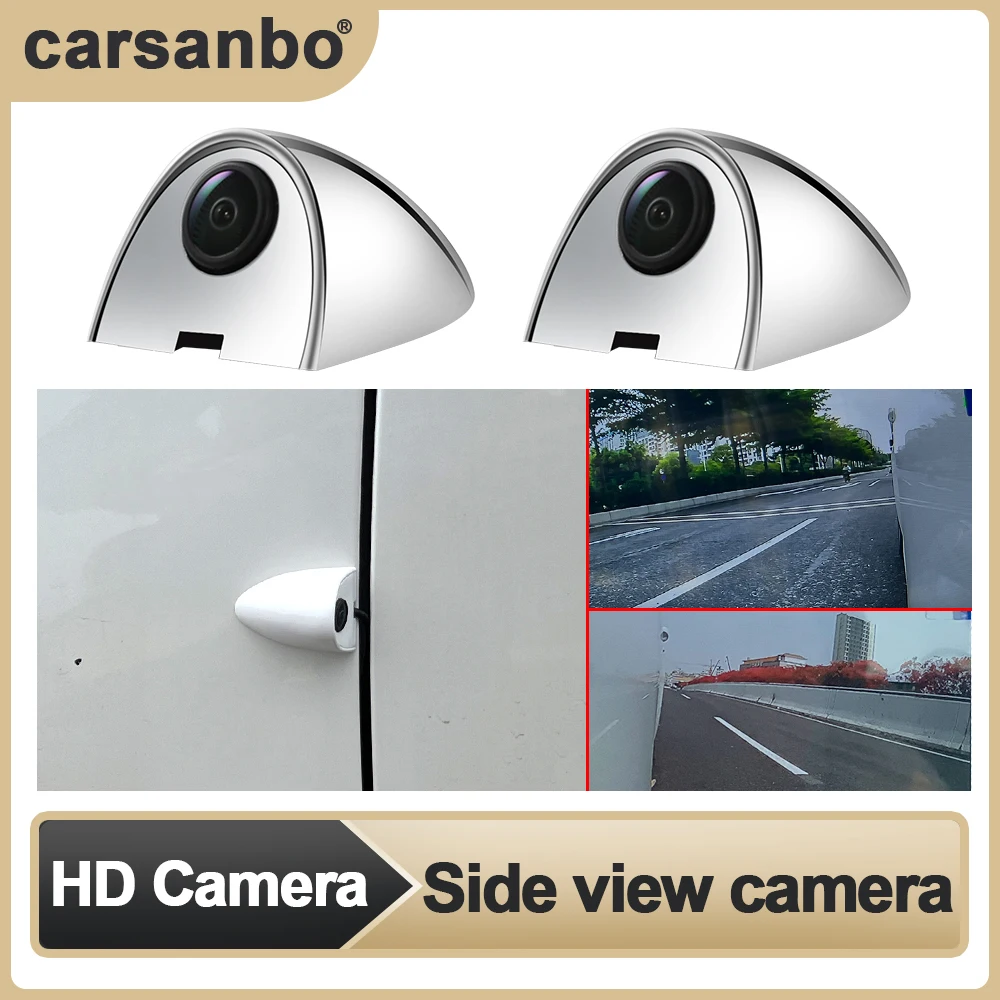 Car 3M Sticker Left and Right Blind Spot Camera Chrome-plated HD Night Vision Waterproof Parking Aid Universal Reversing Camera