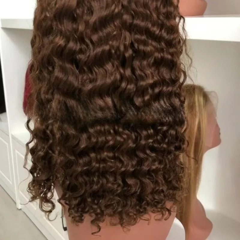 Wysokiej jakości peruka typu BOB DEEP z koronką z przodu, o dużej gęstości, peruki z koronką 4 * 4, europejska i amerykańska peruka, naturalne brazylijskie włosy dziewicze Remy