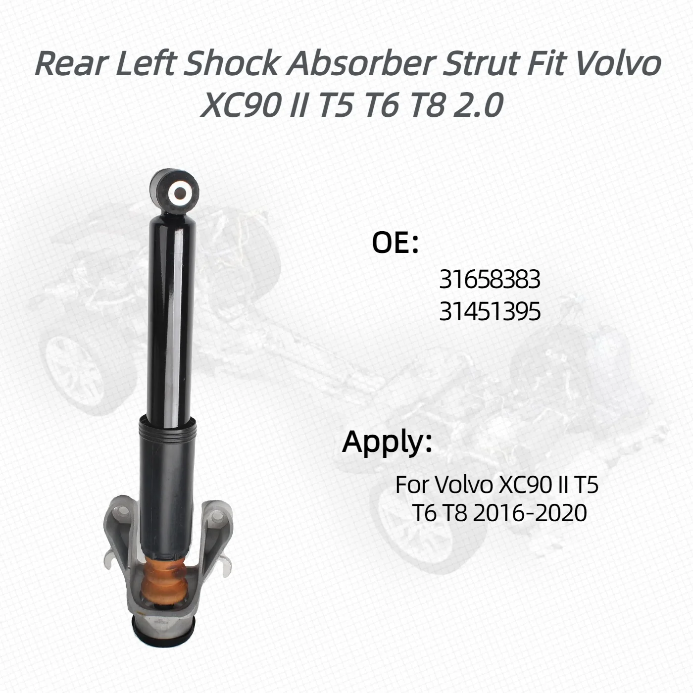 1 Pcs For Rear Left Shock Absorber Strut Fit Volvo XC90 II T5 T6 T8 2.0 31658383 31451395