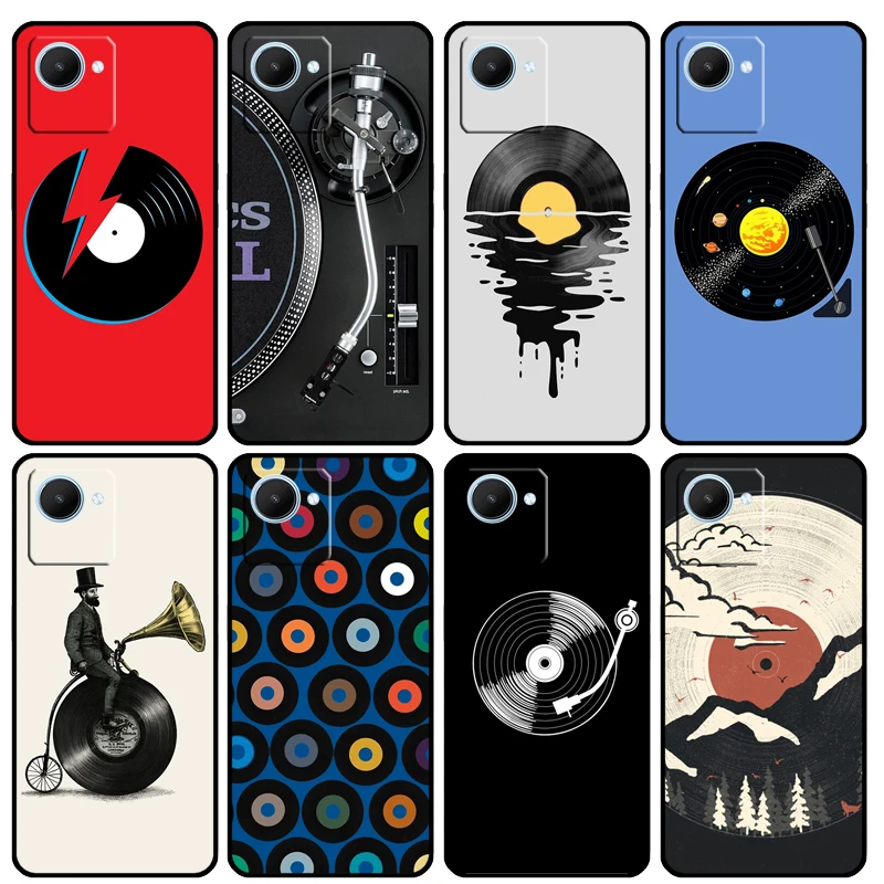 Vinyl Record Retro For Realme 9 10 11 Pro Plus GT Neo 5 3 3T C11 C15 C25s C21Y C30 C31 C33 C35 C53 C55 Case