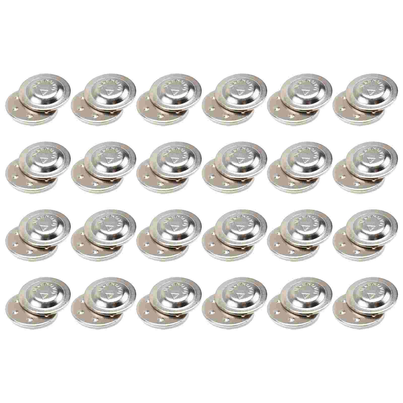 24 Pcs Alloy Snap Buttons Magnetic Scarf Brooch Buckle Collar Pin Boutonniere Pins