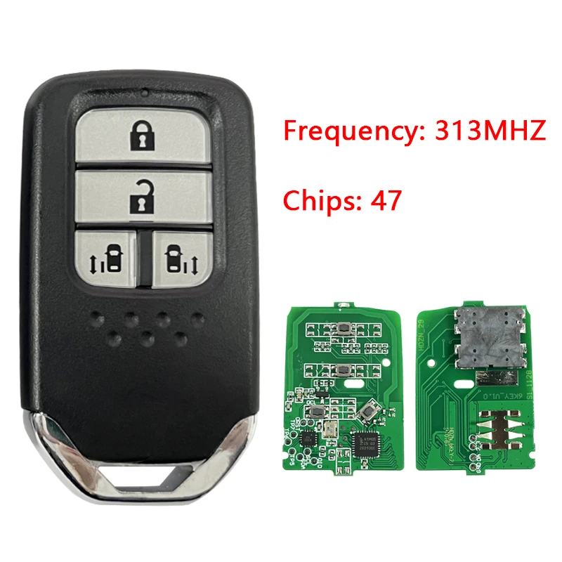 

for 2017 Honda Odyssey Elysion 4 buttons remote car key 313.8MHZ with 47 chips CN003152