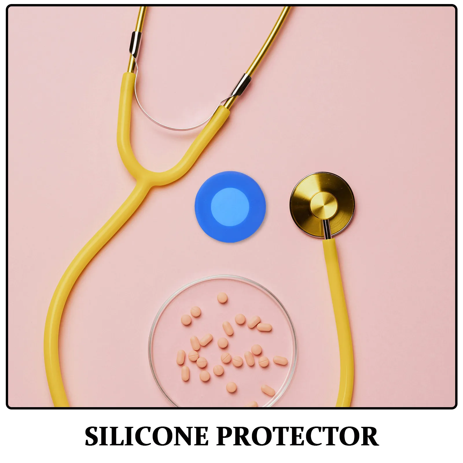 10Pcs Stethoscope Protector Soft Silicone Head Cover Replacement Diaphragm Covers Stethoscope Accessories Clinic Use