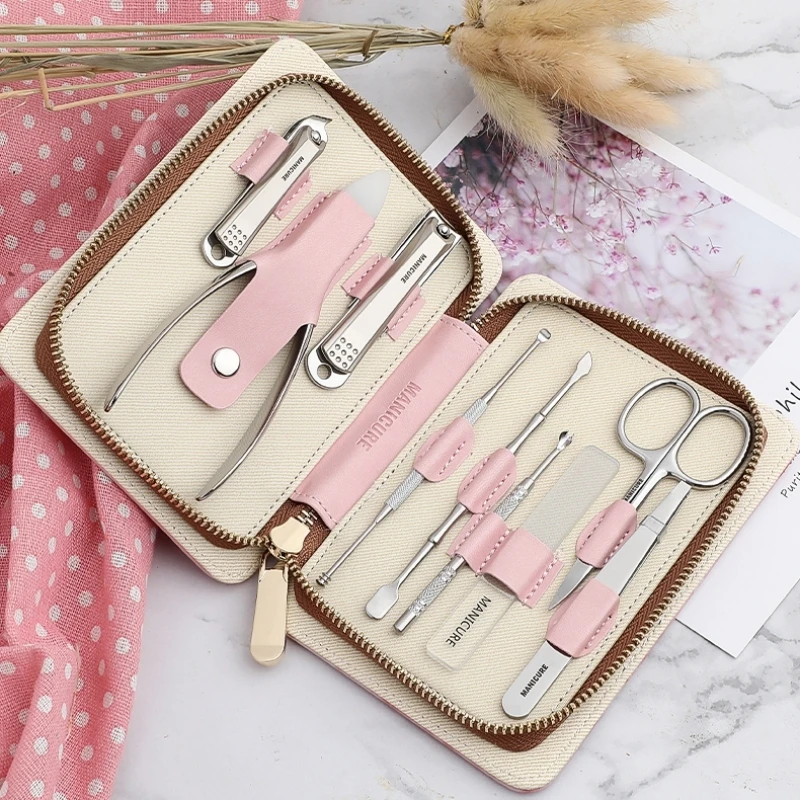 Neuankömmlinge Maniküre-Set Pediküre-Sets Nagel knipser Edelstahl profession elle Nagels ch neider Werkzeuge mit Reisekoffer-Kit