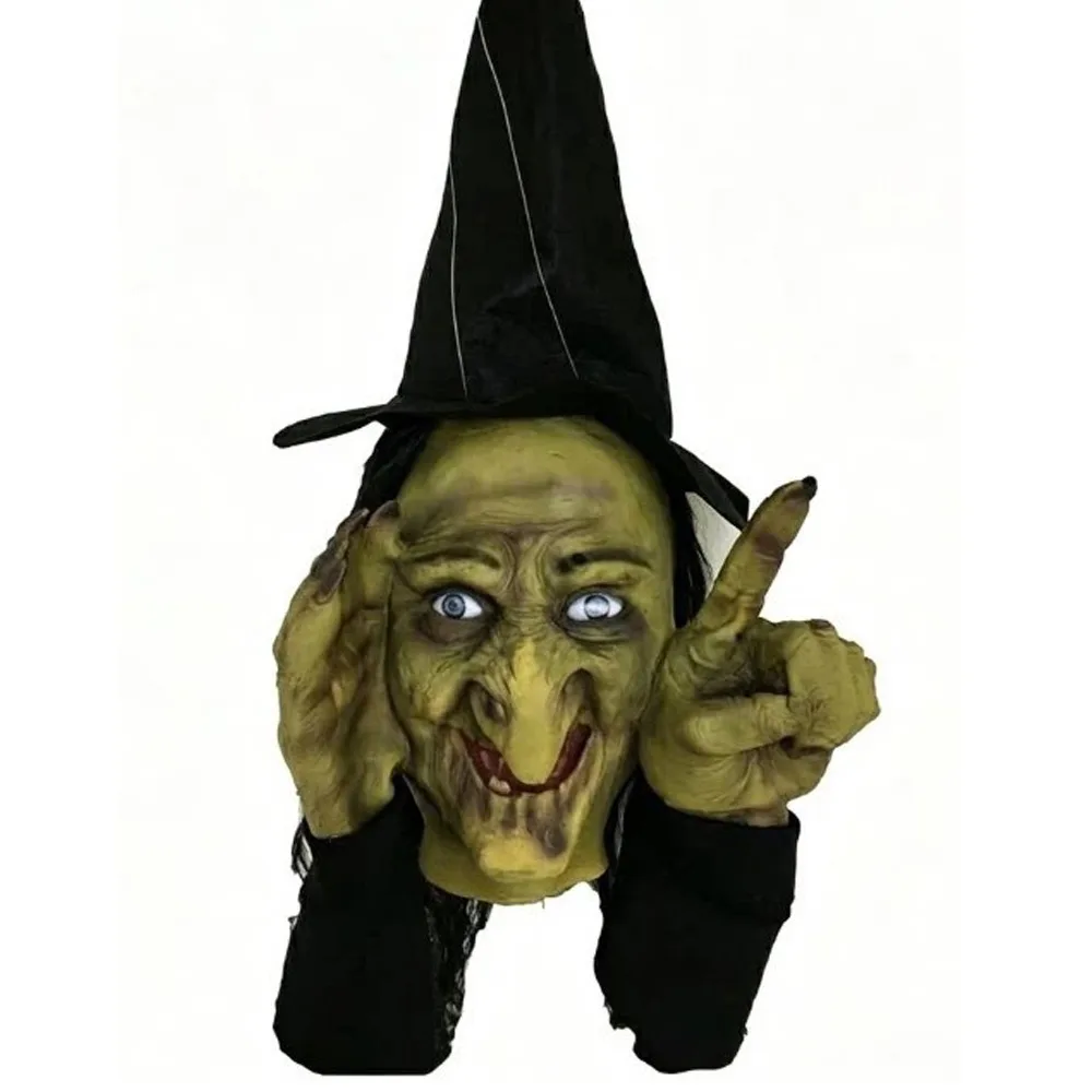 PVC Scary Peeper Freak Sticker Indoor And Outdoor Spooky House Party Scares Window Sticker Window Hanging Mask