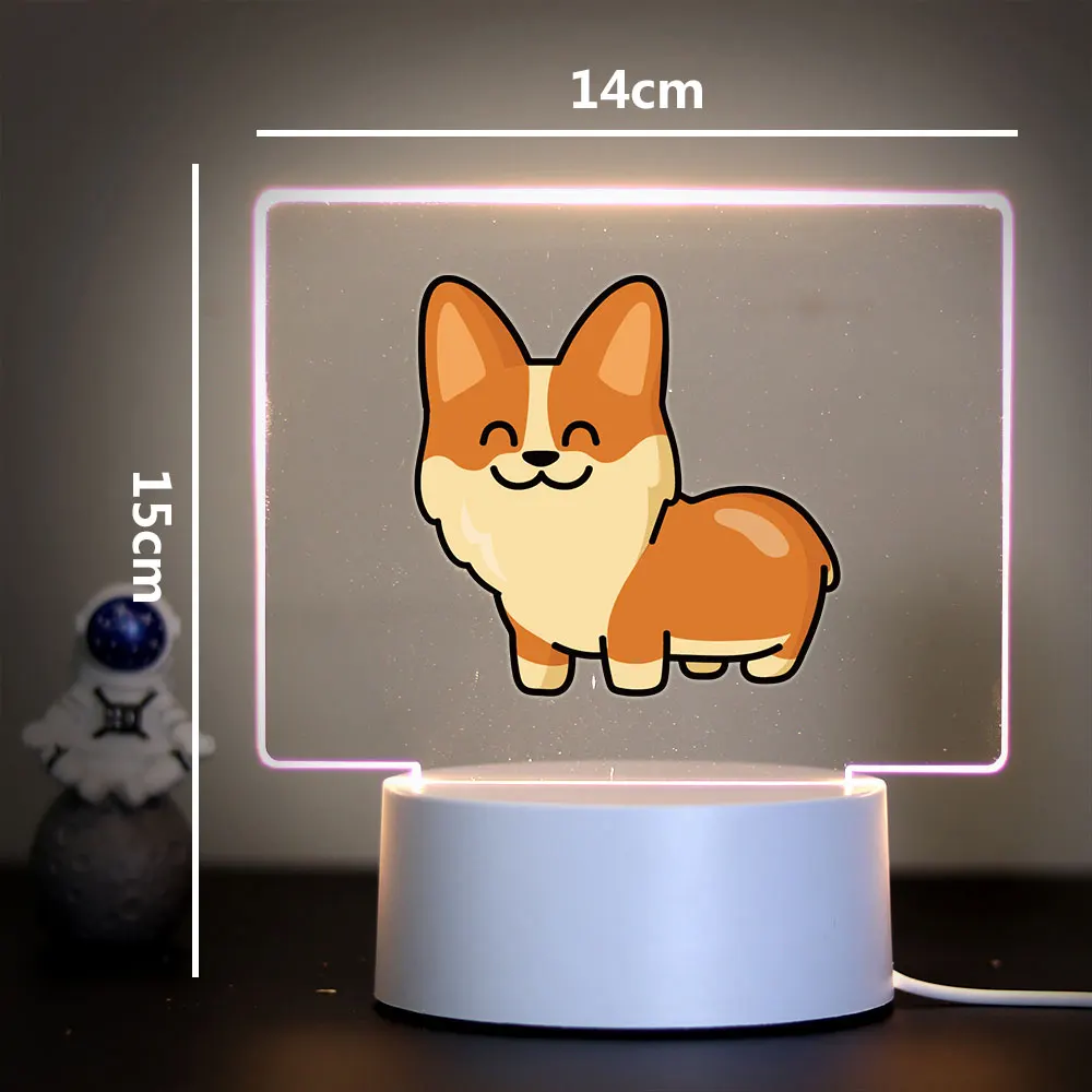 1 pc hot puppy3d Illusion Acrylic Lamp for Children's Room Decor the Boys Girls Birthday Gift