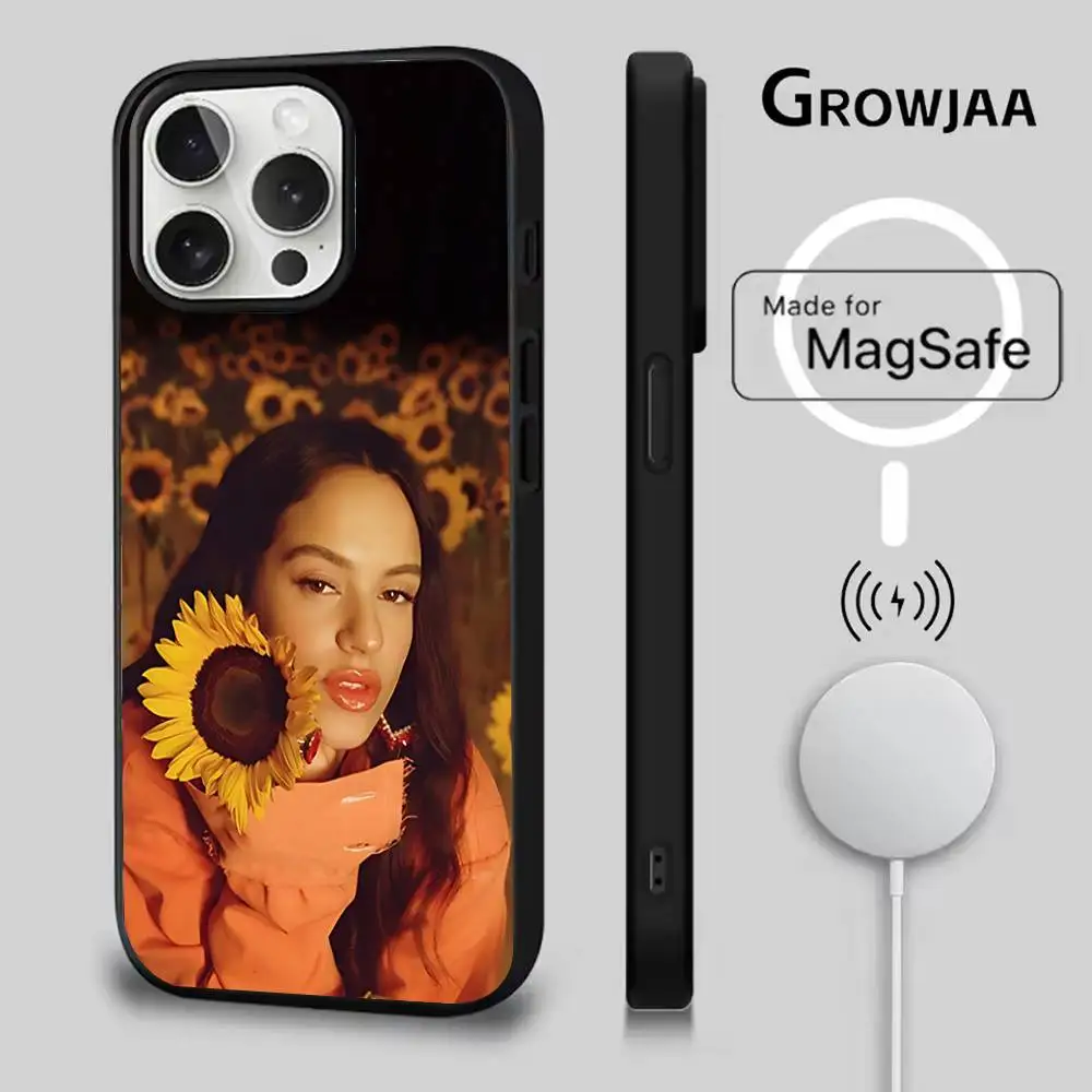 R-Rosalia LUX Cantora Espanhola Capa Magnética: Compatível com IPhone 17,16,15,14,13,12,11,Pro,Max,Plus,Mini,SE4,E
