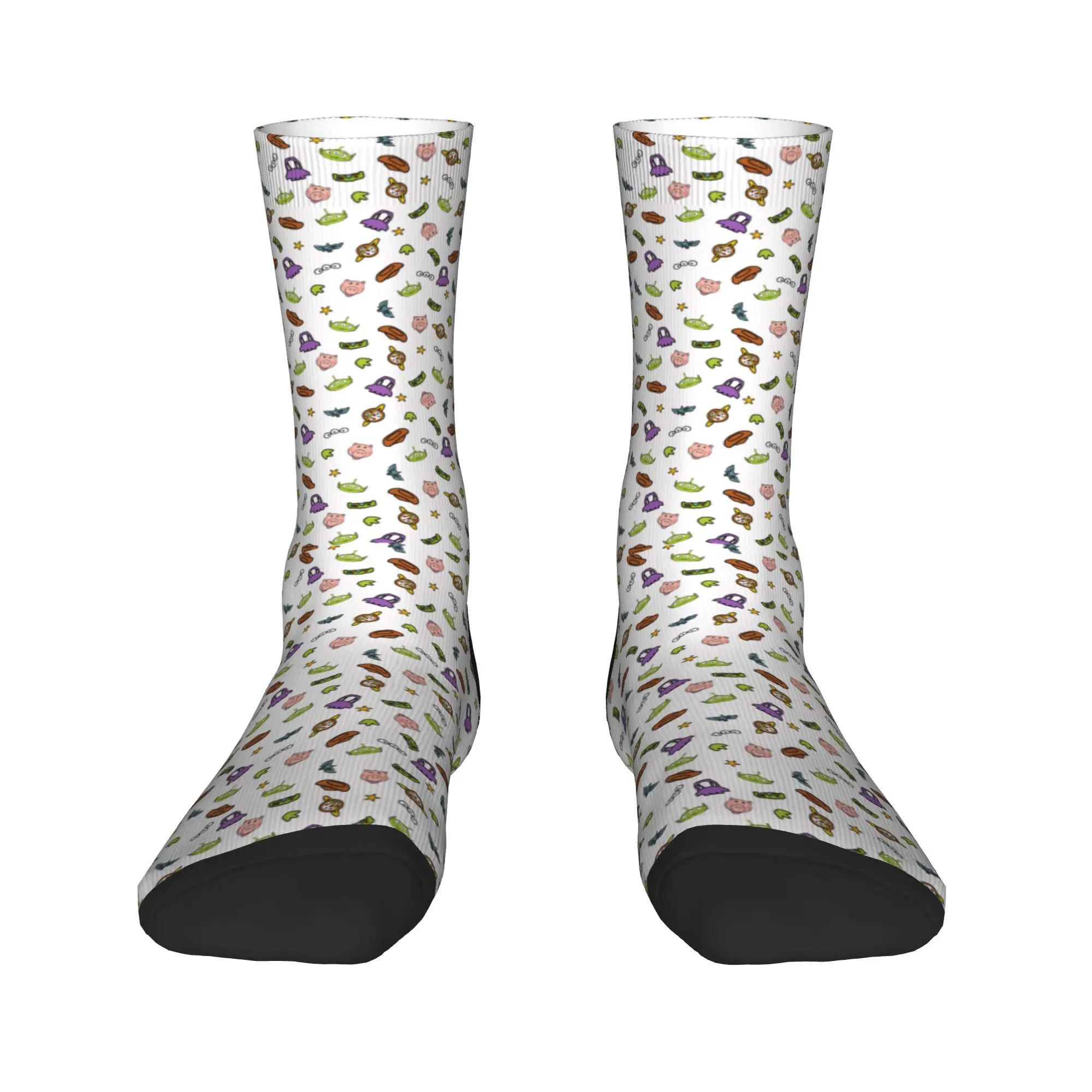 

Novelty Men's Cartoon Toy Story Dress Socks Unisex Warm Comfortable 3D Printed Crew Socks