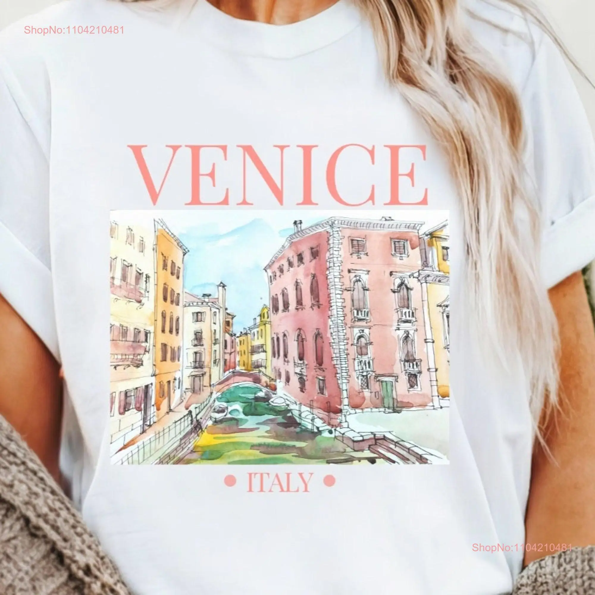 Venice Italy T Shirt Italian City Venezia top tee canal travel lovers gift long or short sleeves