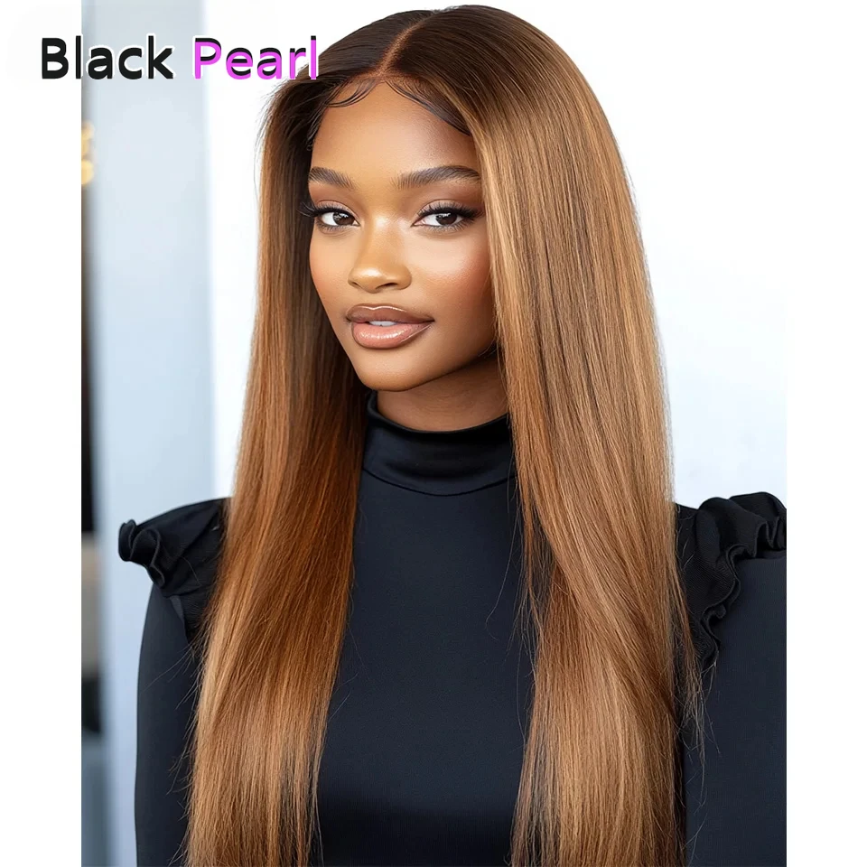 

Glueless WIg Highlight Blonde 28" Long Bone Straight 13x1 T HD Lace 100% Human Hair Wigs For Women Brazilian Remy Hair Wigs