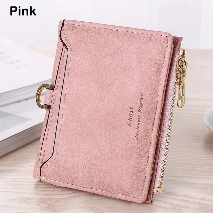 Retro Women\'s Wallet PU Leather Wallet Short Wallet Billfold Ladies Purse Money Clip Coins Purse Card Holder Notecase