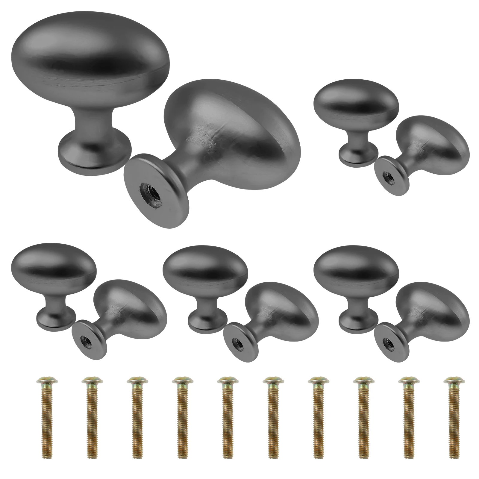 10Pcs Kitchen Cabinet Storage Handles Wardrobe Closet Door Knobs And Handles For Furniture Cabinet Dove Egg Handles with Screw