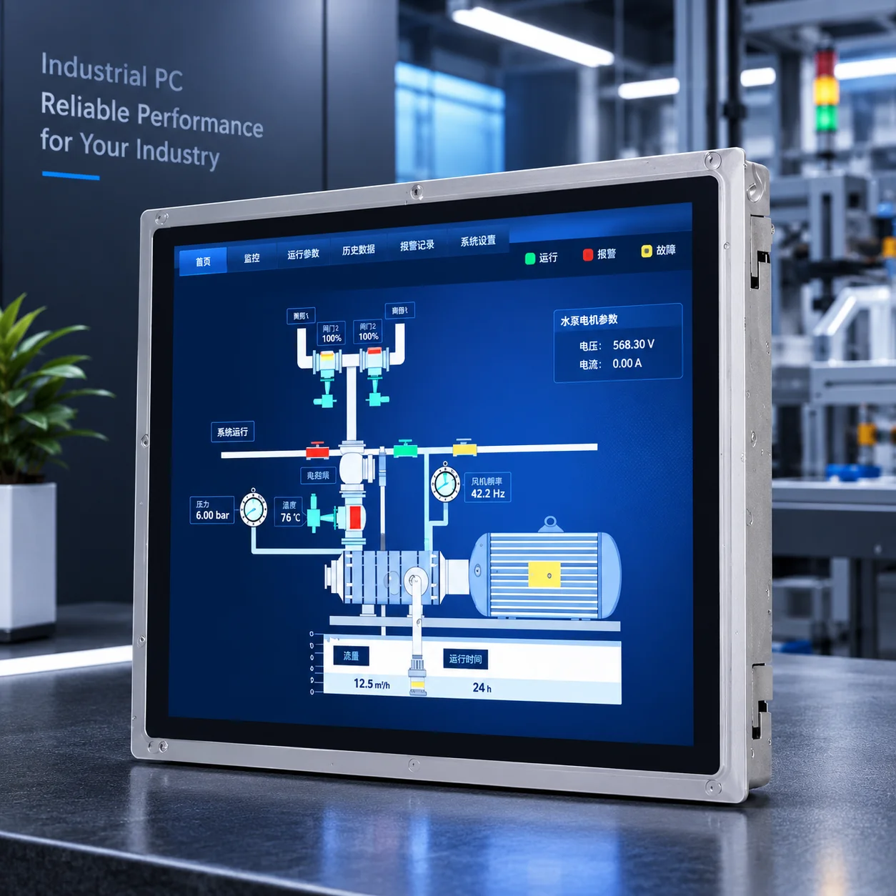 Industrial Touchscreen Panel PC With Intel I5 3210M Processor Aluminum Front Panel All In One Computer Windows 10 Pro