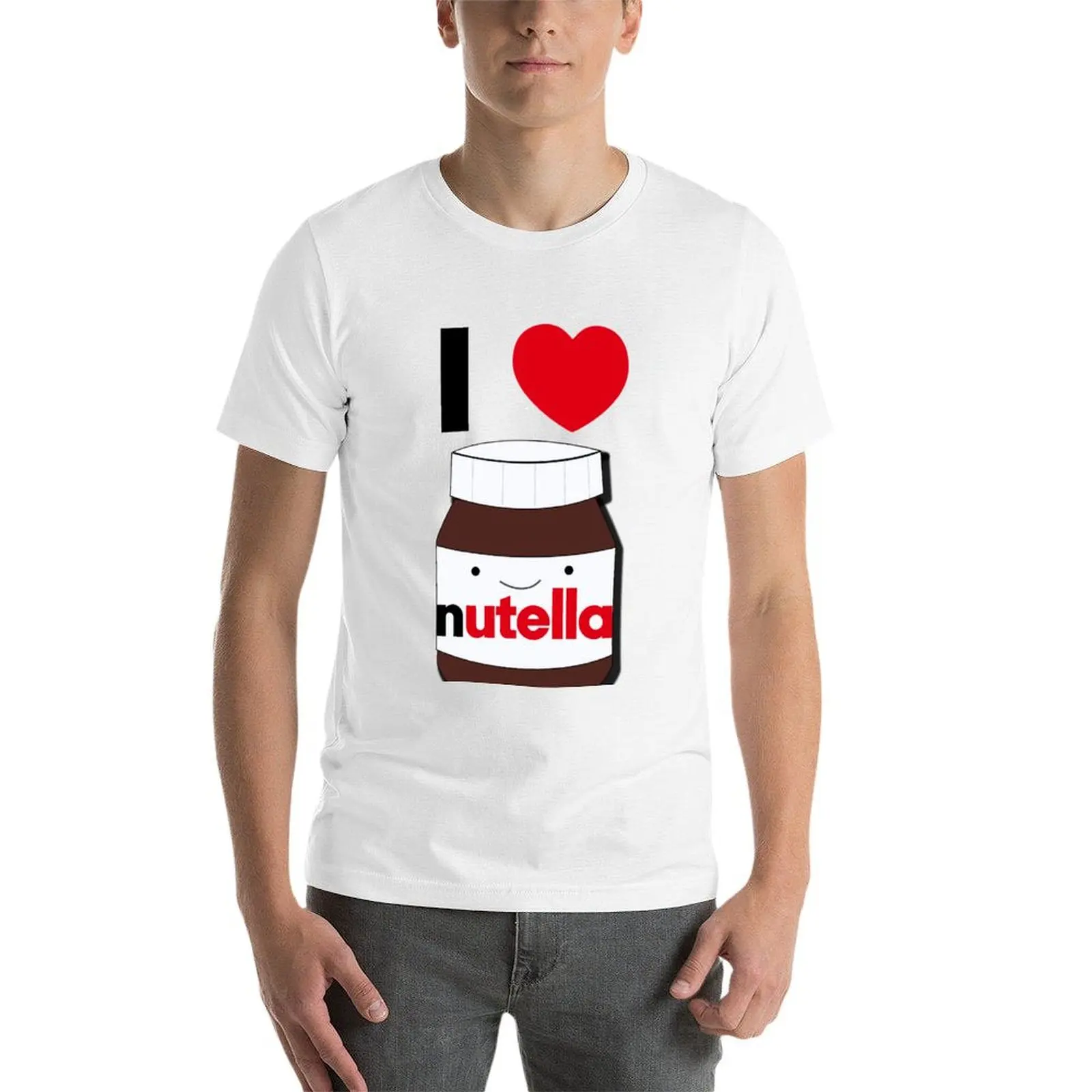 I love Nutella T-Shirt Gym Exercise Short Sleeve T-Shirt