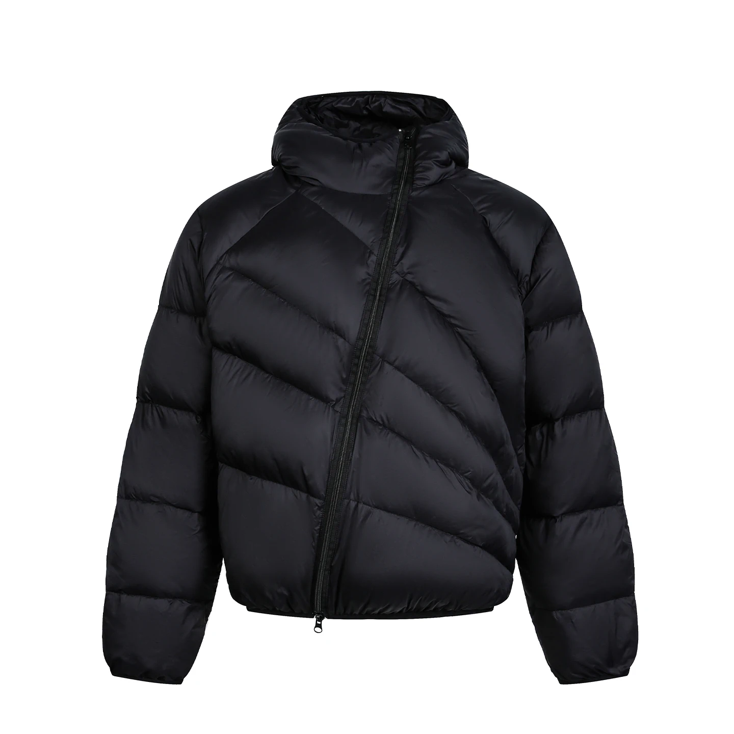 الرجال 2025 شتاء جديد عصري قطري سستة مقنعين أسفل السترات الرجال الرجعية خفيفة الوزن الأبيض بطة أسفل معاطف بلون معاطف #4