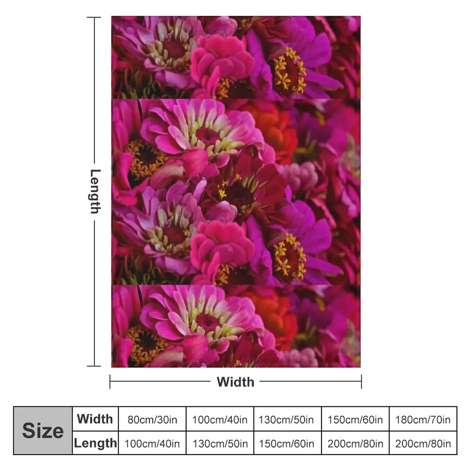 New Zinnias galore Throw Blanket Plush Baby Sofa Blankets