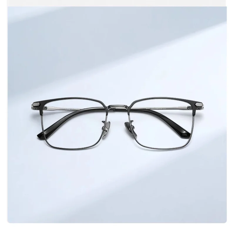 Ultra-light Pure Titanium Eyeglass Frames Star-studded Version Half-frame Simple Man AC Plat Lents Prescription Ready