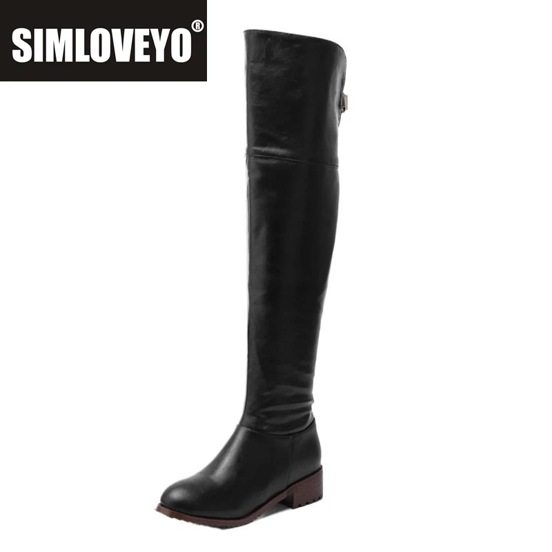 

SIMLOVEYO/женские кожаные сапоги, сапоги выше колена, длинные сапоги на каблуке, черные женские туфли высокого качества