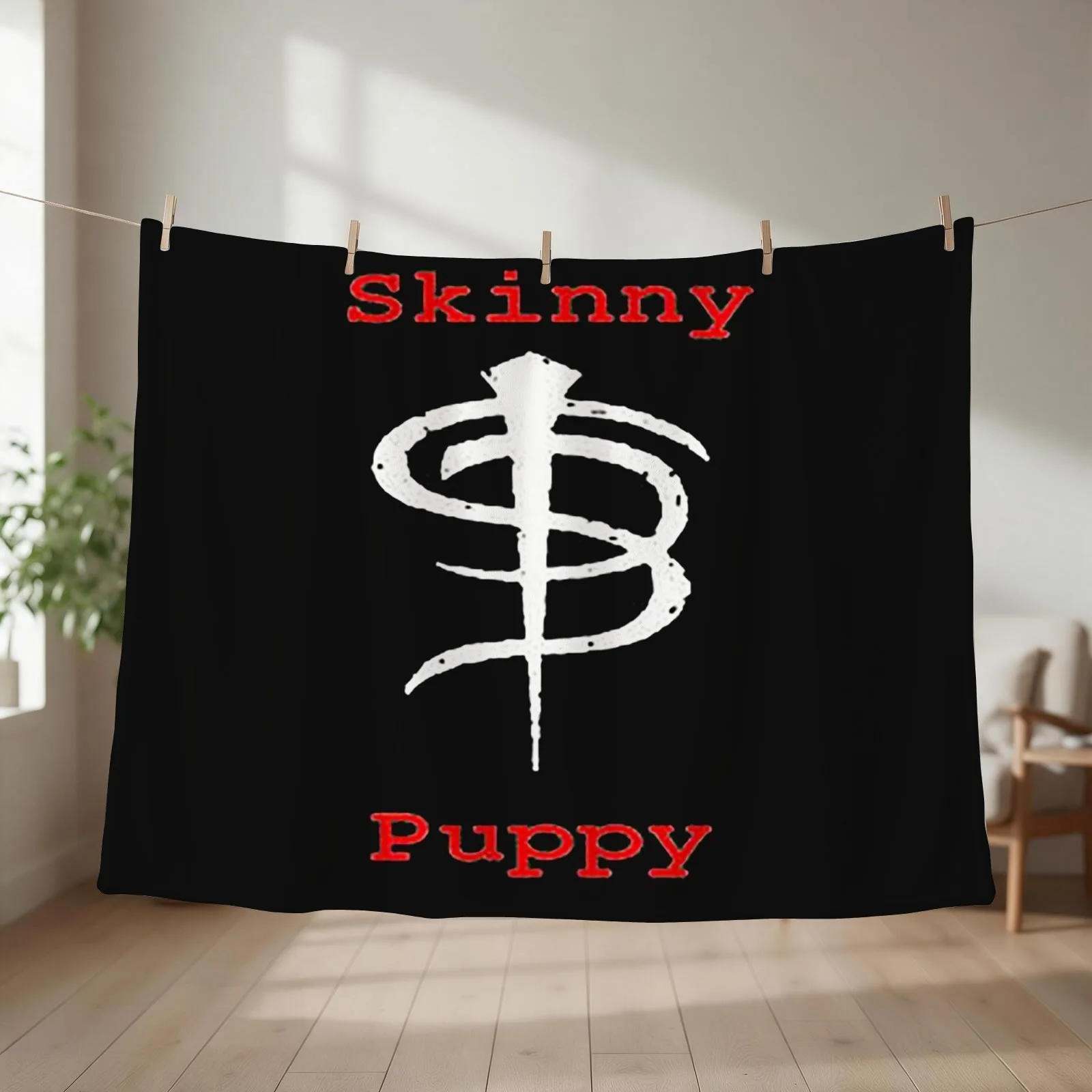 New Skinny puppy Throw Blanket Warm bed plaid Beach Camping Blankets